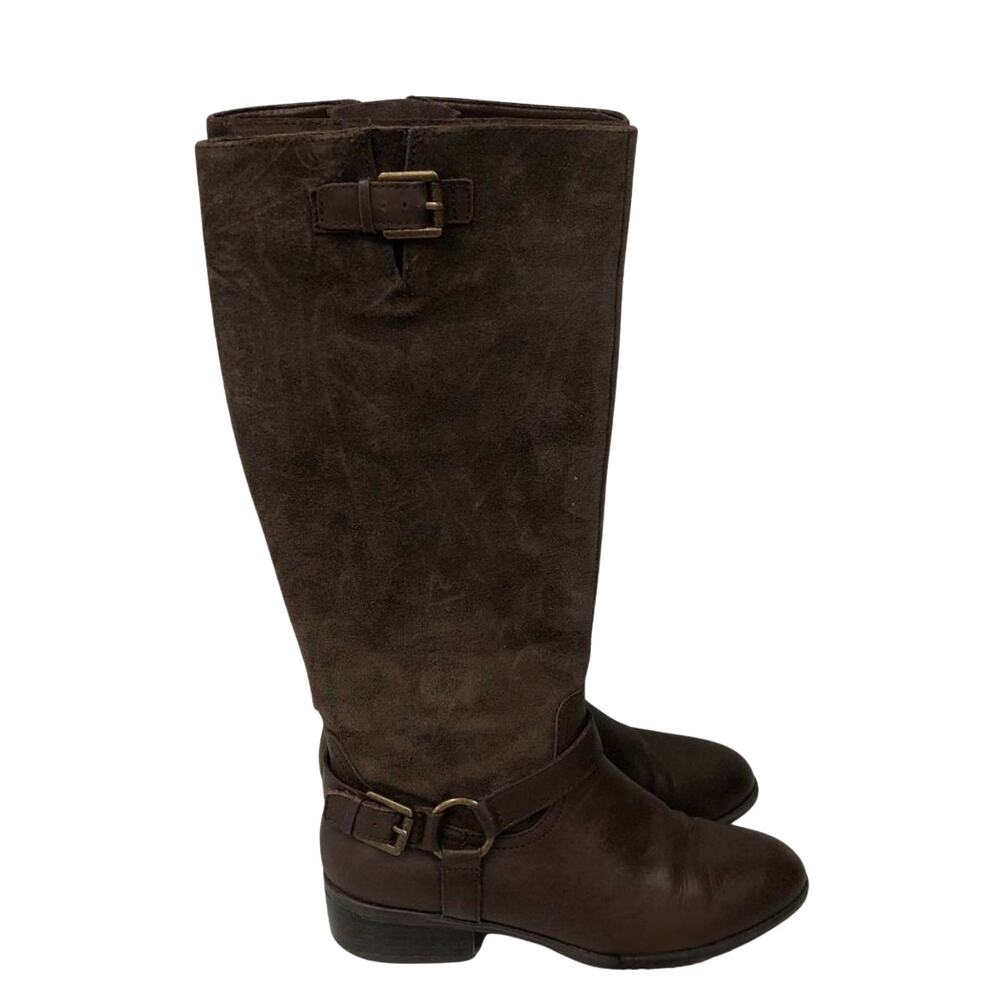Ralph Lauren Riding Boots – Size 7, Brown Suede & Leather Tall
